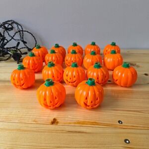 Mini Jack O' Lantern‎ Pumpkin String Lights Lot of 2 Sets (missing 3 pumpkins)